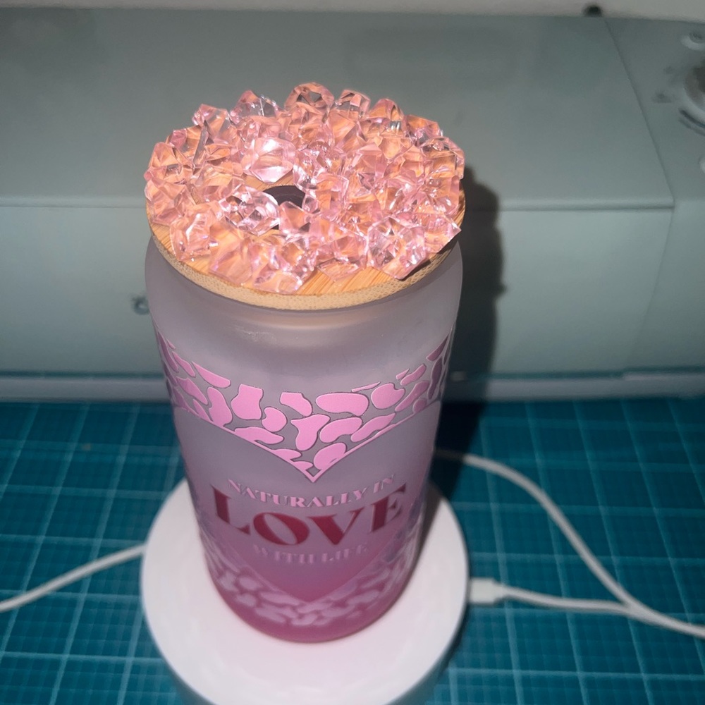 Frosted glass cup